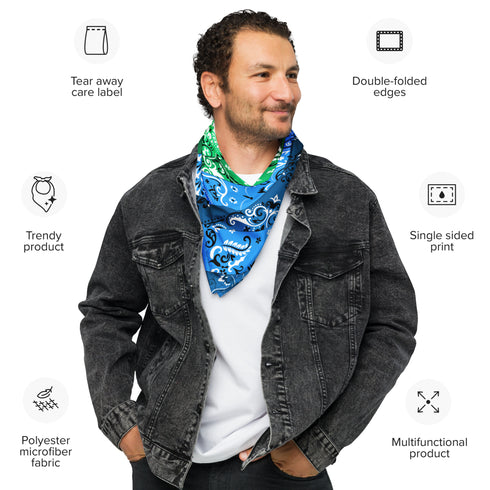 Polysexual Pride Waves Bandana